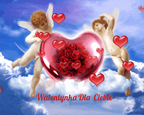 Anioły pilnujące serca na walentynki